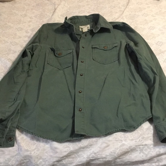 Forever 21 green t-shirt jacket.